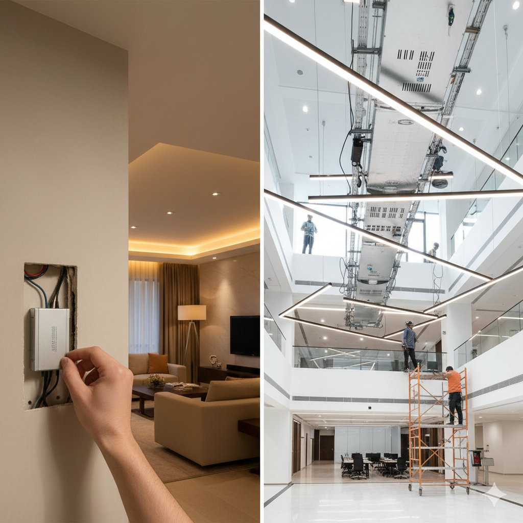 تفاوت عملکرد در پروژه‌های خانگی و تجاری