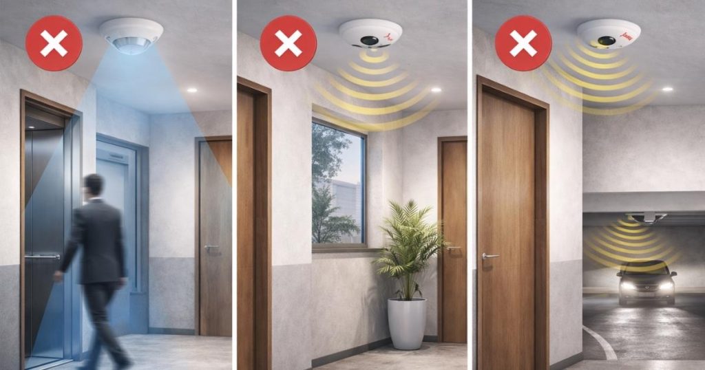 خطاهای رایج در نصب سنسور حرکتی در راهرو